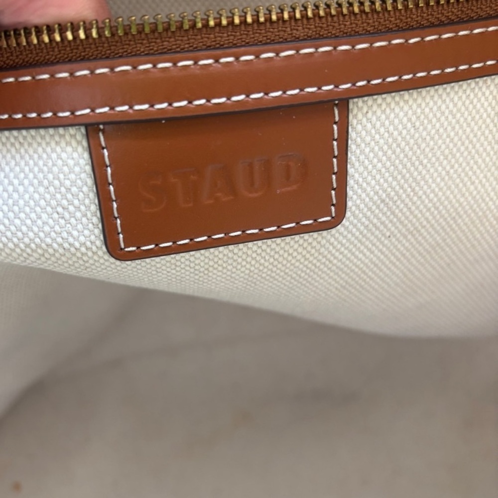 STAUD Mercato Raffia-Effect Tote - Picture 8 of 9